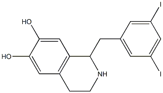 6,7-dihydroxy-1-(3,5-diiodobenzyl)-1,2,3,4-tetrahydroisoquinoline Structure