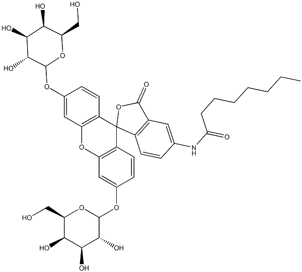 5-octanoylaminofluorescein digalactopyranoside Structure