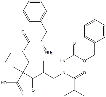benzyloxycarbonyl-aminoisobutyryl-aminoisobutyryl-(alpha-ethyl)phenylalanyl-aminoisobutyric acid Structure
