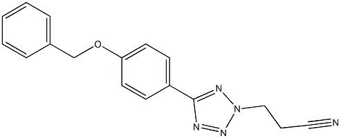 5-(4-(phenylmethoxy)phenyl)-2-(2-cyanoethyl)tetrazole,,结构式