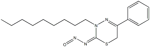 N-nitroso-3-nonyl-5-phenyl-3,6-dihydro-2H-1,3,4-thiadiazine-2-imine Structure