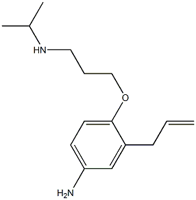 N-isopropyl-3-(4-amino-2-allylphenoxy)propylamine 化学構造式