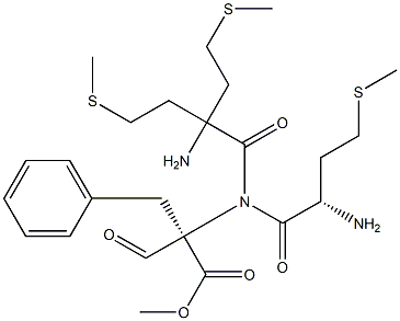 formyl-methionyl-2-(2'-(methylthio)ethyl)methionyl-phenylalanine methyl ester 化学構造式