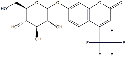 4-pentafluoroethylumbelliferylglucoside 化学構造式