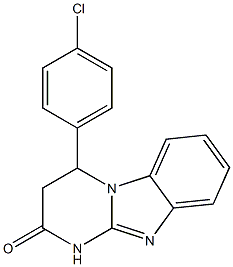 4-(4-chlorophenyl)-1,2,3,4-tetrahydropyrimido(1,2-a)benzimidazol-2-one Structure