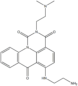 6-((2-aminoethyl)amino)-2-(2-(dimethylamino)ethyl)-2,3-dihydro-1H,7H-pyrimido(5,6,1-de)acridine-1,3,7-trione Structure