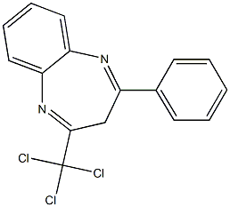 4-phenyl-2-trichloromethyl-3H-1,5-benzodiazepine Struktur