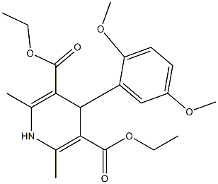 Diethyl-4-(2,5-dimethoxyphenyl)-2,6-dimethyl-1,4-dihydropyridine-3,5-dicarboxylate,,结构式
