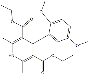 Diethyl-4-(2,5-dimethoxyphenyl)-2,6-dimethyl-1,4-dihydropyridine-3,5-dicarboxylate Structure