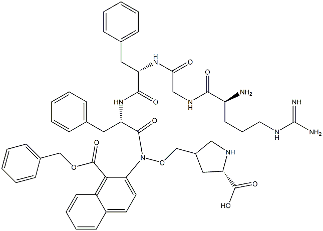 benzyloxycarbonyl-arginyl--glycyl-phenylalanyl-phenylalanyl-proline-4-methoxy-2-naphthylamine Structure