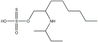 2-((1-methylpropyl)amino)-1-octanethiosulfuric acid Structure