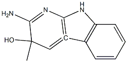 3-HYDROXY-2-AMINO-3-METHYL-9H-PYRIDO(2,3-B)INDOLE 结构式