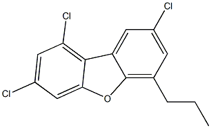 6-N-PROPYL-1,3,8-TRICHLORODIBENZOFURAN 结构式