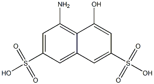 2,7-NAPHTHALENEDISULPHONICACID,4-AMINO-5-HYDROXY-,COUPLED Struktur