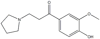 3-PYRROLIDINYL-1-(3'-METHOXY-4'-HYDROXYPHENYL)-1-PROPANONE 化学構造式