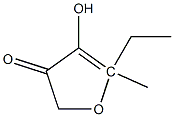 4-HYDROXY-5-ETHYL-5-METHYL-3(2H)-FURANONE 化学構造式