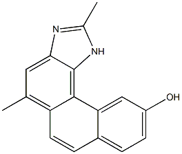 2,5-DIMETHYL-PHENANTHRO(3,4-D)IMIDAZOL-10-OL 化学構造式