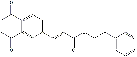 PHENYLETHYL-3,4-DIACETYLCINNAMATE 结构式