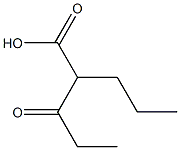 PENTANOICACID,2-PROPYL-3-KETO- Structure
