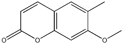 7-メトキシ-6-メチル-2H-1-ベンゾピラン-2-オン 化学構造式