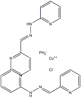 COPPERII2PYRIDINECARBALDEHYDE2PYRIDYLHYDRAZONECHLORIDEHEXAFLUOROPHOSPHATE,,结构式