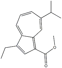 METHYL-3-ETHYL-7-ISOPROPYLAZULENE-1-CARBOXYLATE 结构式