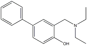 3-DIETHYLAMINOMETHYL-4-HYDROXYBIPHENYL,,结构式