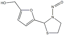 2-(5-HYDROXYMETHYLFURYL)-N-NITROSOTHIAZOLIDINE Structure