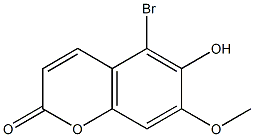 5-BROMO-6-HYDROXY-7-METHOXYCOUMARIN Struktur