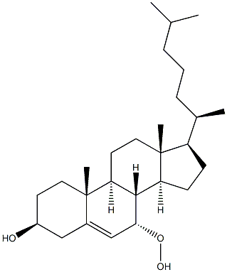 3-BETA-HYDROXYCHOLEST-5-ENE-7-ALPHA-HYDROPEROXIDE,,结构式