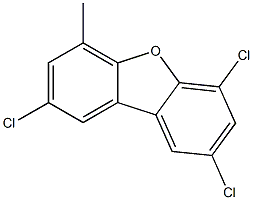 6-METHYL-2,4,8-TRICHLORODIBENZOFURAN 结构式