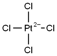 TETRACHLOROPLATINATE(II) 结构式