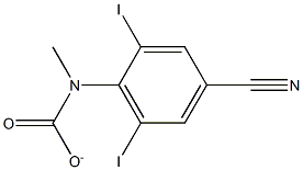 4-CYANO-2,6-DIIODOPHENYL-N-METHYLCARBAMATE,,结构式