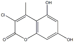 3-CHLORO-7-HYDROXY-4-METHYL-2H-CHROMEN-2-ONE/OL 化学構造式