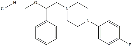 1-(4-fluorophenyl)-4-(2-methoxy-2-phenyl-ethyl)piperazine hydrochloride 化学構造式