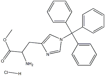 1-Methoxycarbonyl-2-(1-trityl-1H-imidazol-4-yl)ethylaminehydrochloride Struktur