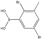 2,5-二溴-3-甲基苯硼酸, , 结构式
