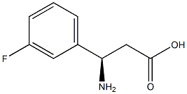 (R)-3-Amino-3-(3-fluoro-phenyl)-propanoic acid 化学構造式