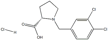 (R)-alpha-(3,4-dichloro-benzyl)-proline hydrochloride Structure