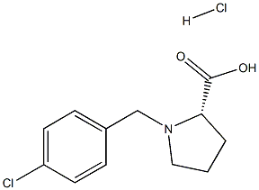 (R)-alpha-(4-chloro-benzyl)-proline hydrochloride Struktur