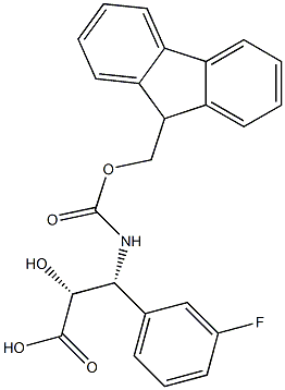 N-Fmoc-(2R,3R)-3-Amino-3-(3-fluoro-phenyl)-2-hydroxy-propanoic acid Structure