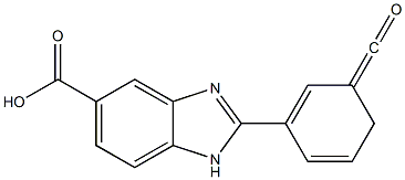 2-(3-Carbonylphenyl)-1H-benzimidazole-5-carboxylic acid 化学構造式