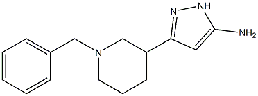 5-(1-Benzyl-piperidin-3-yl)-2H-pyrazol-3-ylamine 化学構造式