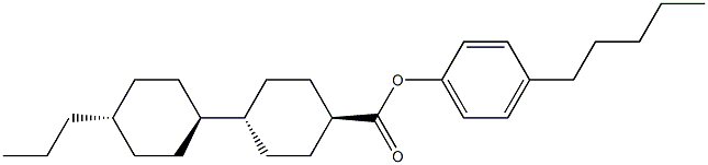 4-pentylphenyl trans-4-(trans-4-propylcyclohexyl)cyclohexanecarboxylate,,结构式