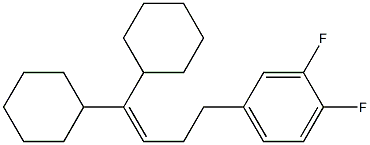 3,4-difluorophenylbiscyclohexylbutene 化学構造式