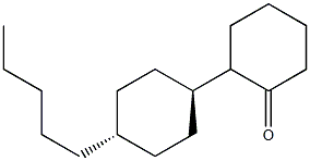 Trans-4-pentylcyclohexylcyclohexanone Structure