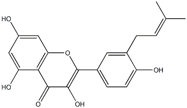 3,5,7-trihydroxy-2-[4-hydroxy-3-(3-methylbut-2-enyl)phenyl]chromen-4-one