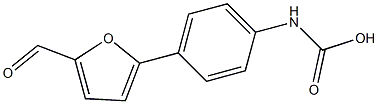 [4-(5-Formyl-furan-2-yl)-phenyl]-carbamic acid 化学構造式