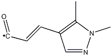 3-(1,5-Dimethyl-1H-pyrazol-4-yl)-acryloyl 化学構造式