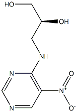 (2S)-3-[(5-nitropyrimidin-4-yl)amino]propane-1,2-diol,,结构式